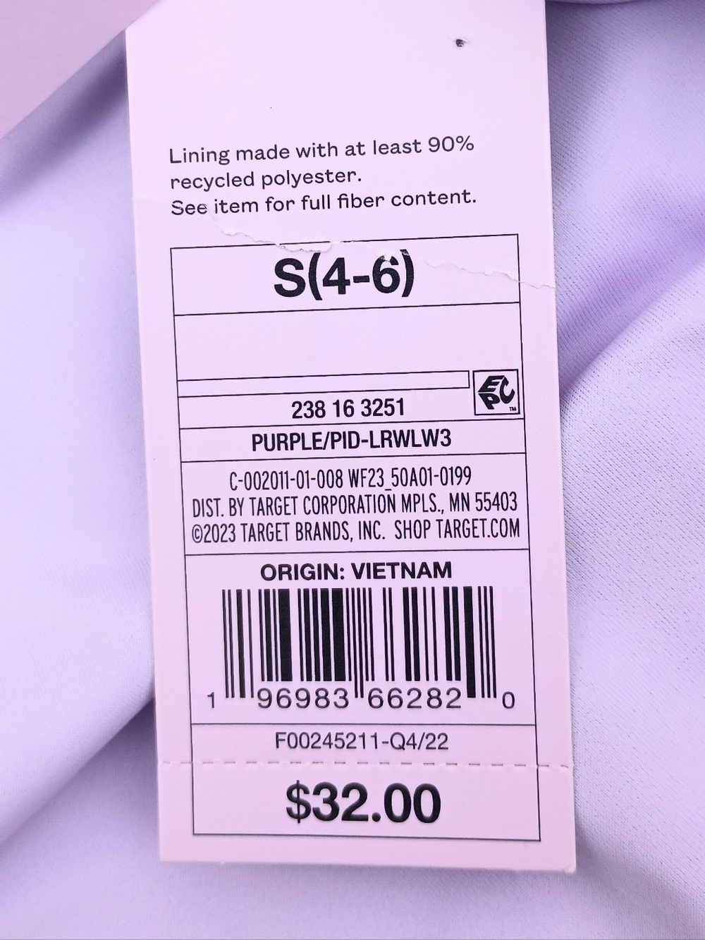 wild fable Lavender Tie-Front One-Piece Swimsuit NWT - Picture 9 of 10
